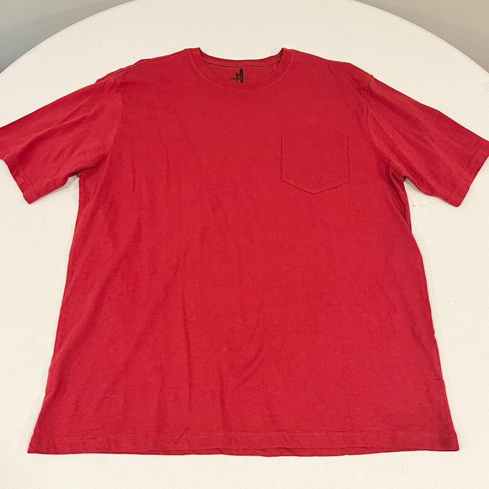 Johnnie-O Heathered Tyler T-Shirt Mens XL Crimson Red Pocket Tee Casual NWOT